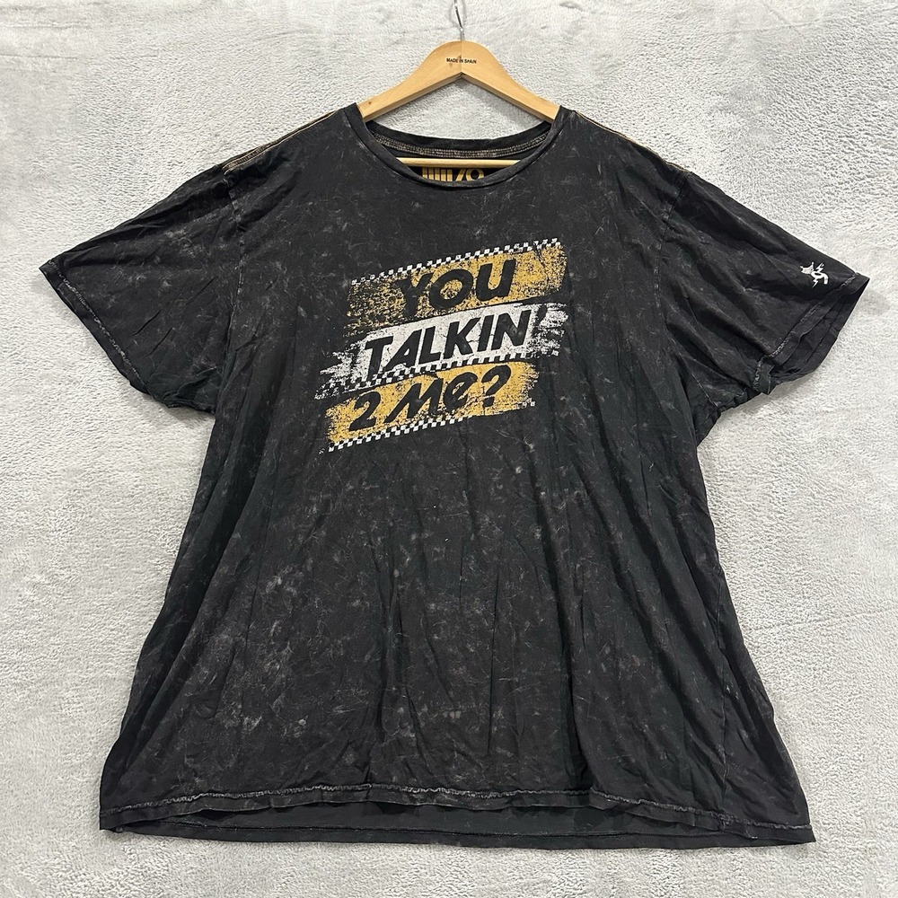 Muze Tee Tshirt Men 3XL Black You Talking 2 Me Logo Baggy Y2K Taxi Driver USA